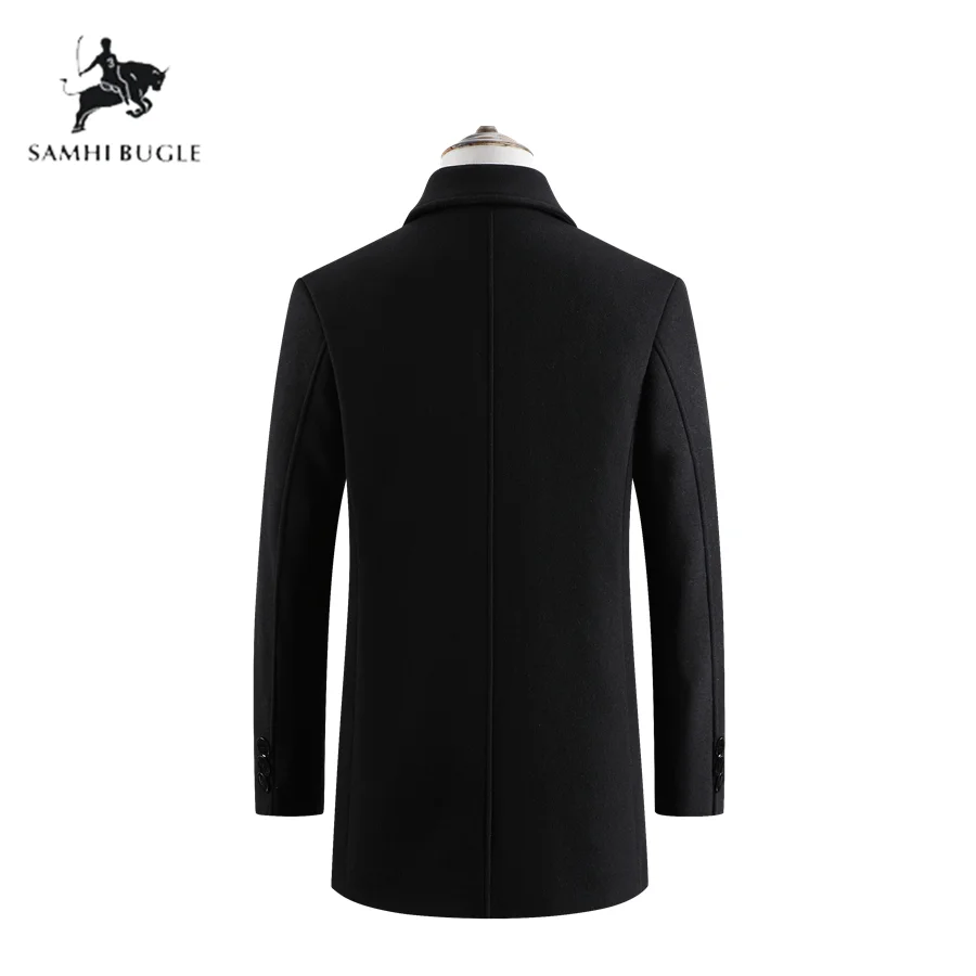 Casaco Masculino Abrigo зимнее пальто мужское шерстяное пальто плотное шерстяное пальто для мужчин теплое пальто с меховым воротником куртки размера плюс M-4XL