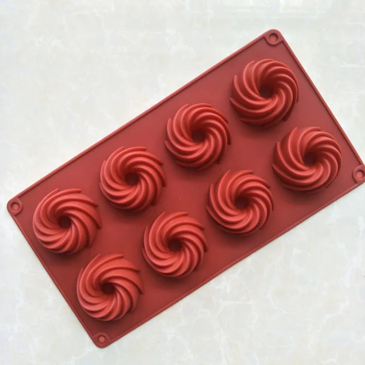 Пятен 12 вихревые силиконовые формы для торта дома испечь DIY Инструменты XG711 - Цвет: 295x160x30mm