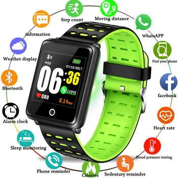 

LIGE Fashion Men Sports Watch IP67 Waterproof Fitness Tracker Silicone Strap for Android iOS Phone LED Touch Screen Watch Women