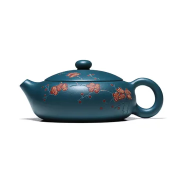 

Yixing master teapot pure manual Kungfu plum flat Xishi kettle