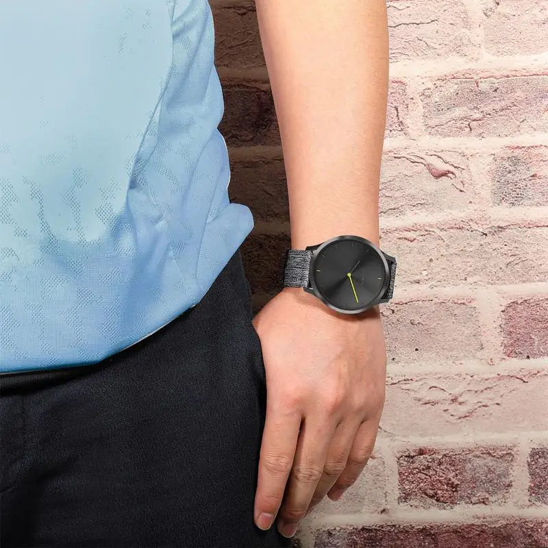 Холщовый нейлоновый ремешок для часов Garmin Vivoactive 4/4S/Venu/lux/style/Vivomove 3/3 S/HR быстросъемный ремешок для часов