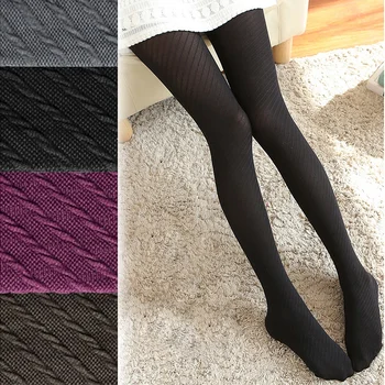 

Spring Autumn Women Tights Stocking Twill Stripe Sexy Pantyhose Female Velvet Club Party Hosiery Tights Collants Femme