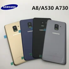 SAMSUNG Galaxy A8 A530 A8 plus A730 Задняя стеклянная крышка для батареи задняя дверь корпус чехол для SAMSUNG A8 Задняя стеклянная крышка