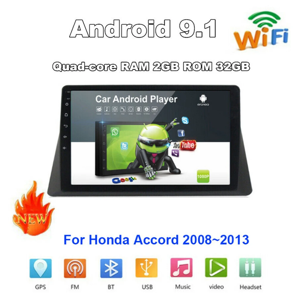 2G + 32G 2Din Android 9 1 автомобильное радио авто стерео для Honda Accord 2008-2013 Автомобильный