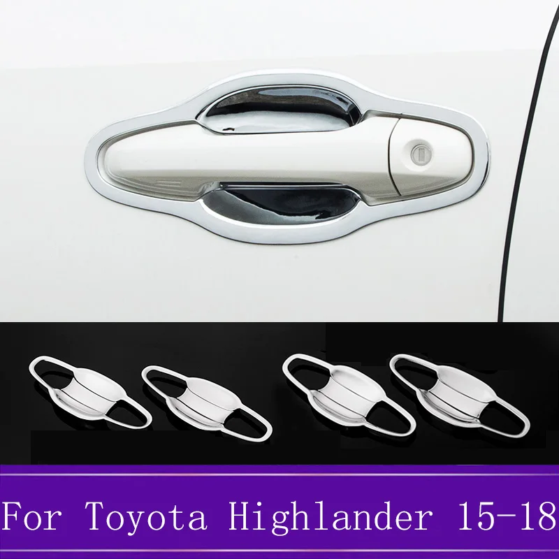 Для Toyota Highlander ABS Хромированная дверная чаша, накладка, аксессуары для стайлинга автомобилей, 8 шт