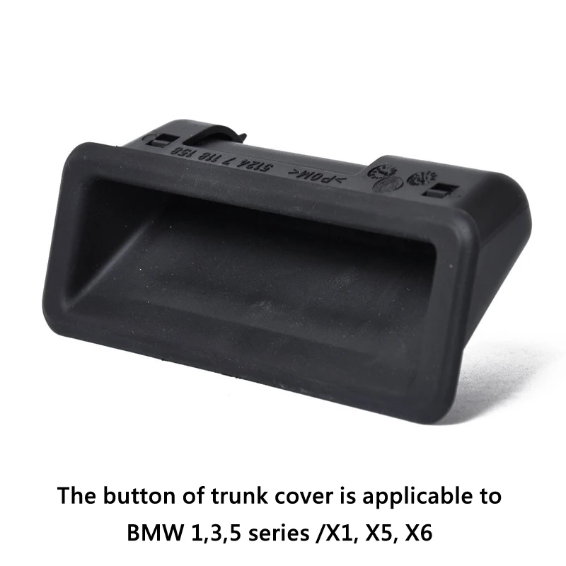 

1Pcs Car LID Lock Switch Button For BMW 1,3,5 Series/X1, X5, X6 Black Plastic Electric Trunk Lock Switch Push Control Button
