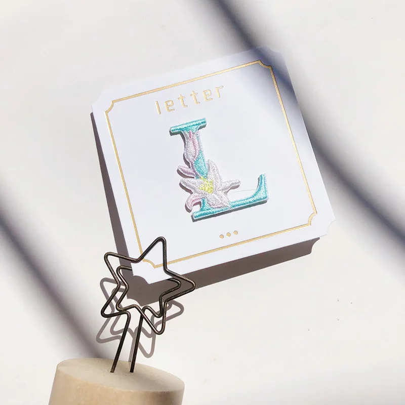 의류용 귀여운 글자 패치, 아플리케 청바지, DIY 액세서리, 다리미 원단 스티커, 1 개 패션