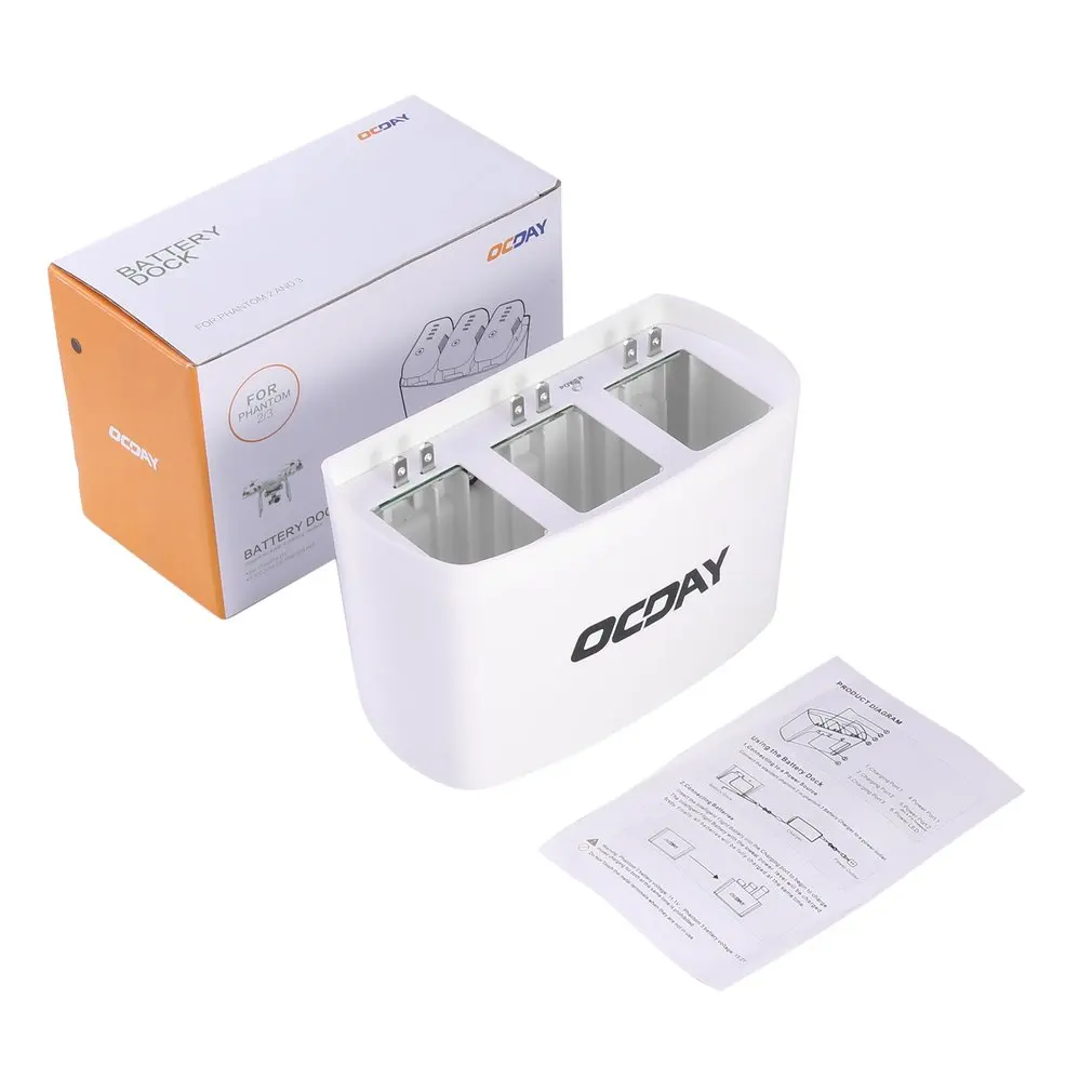 3 In 1 3 Port Charging Hub Charger Battery Dock for DJI for Phantom 2 / 3 Intelligently Charge up to 3 Batteries