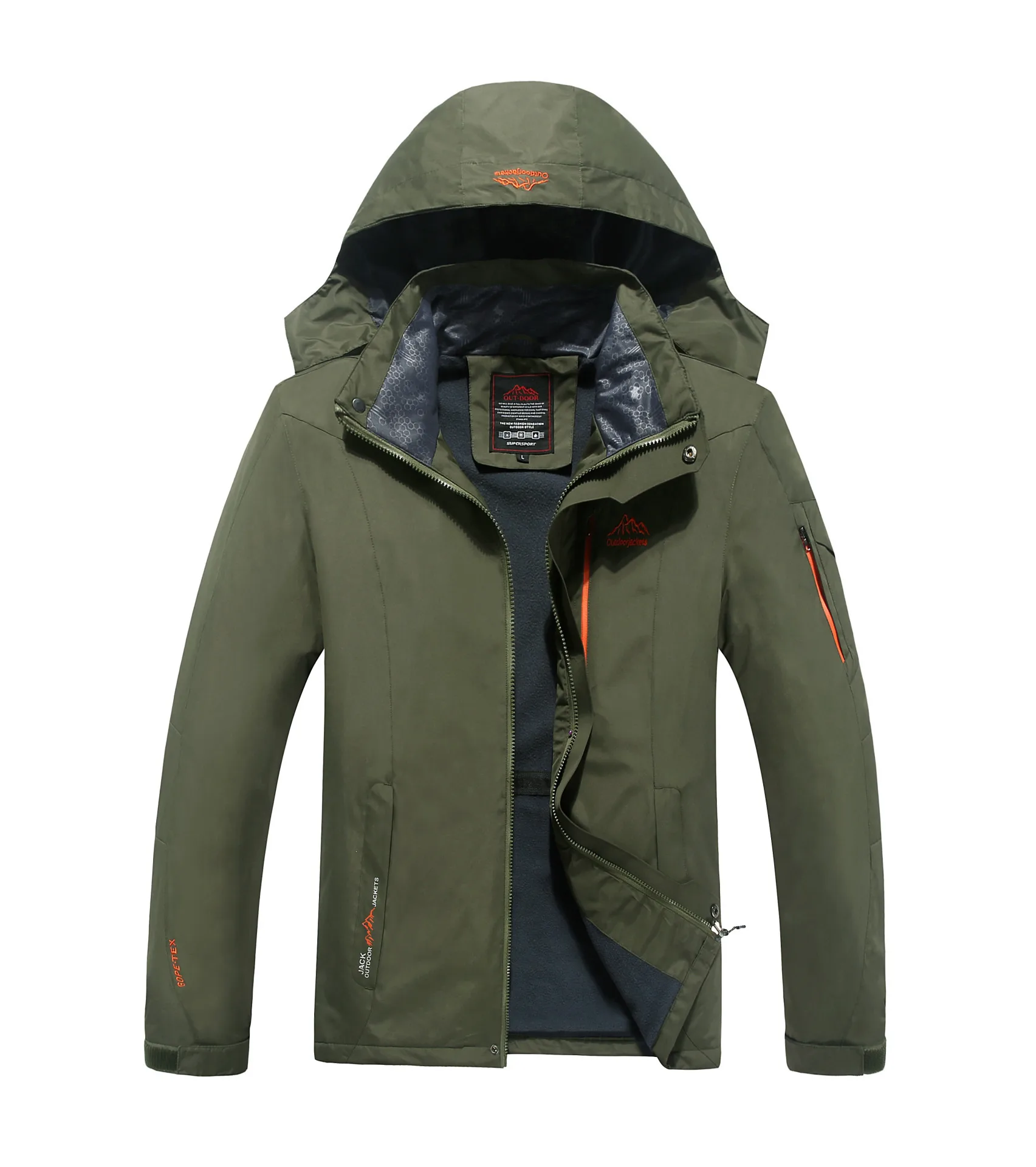 Manufacturers Wholesale New Style Spring Outdoor Plus-sized Lard-bucket Raincoat Jacket Mountaineering Polar Fleece Unlined