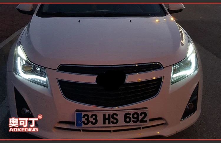 Головной фонарь для автомобиля Chevrolet Cruze 2009- Cruze головной светильник s противотуманный светильник s дневной ходовой светильник DRL H7 светодиодный Биксеноновая лампа аксессуары для автомобиля