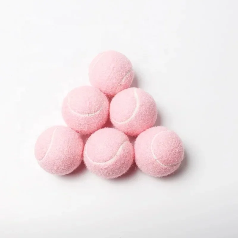 Color Tennis Balls 6pcs Pack Starndard 2.5inch Polyester Felt Dog Tennis Balls Advanced Training Ball
