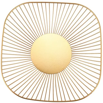 

Fruit Vegetable Metal Storage Basket Decorated Display Bowl Rack Dining Table Decoration (27.5X6.5X11cm)