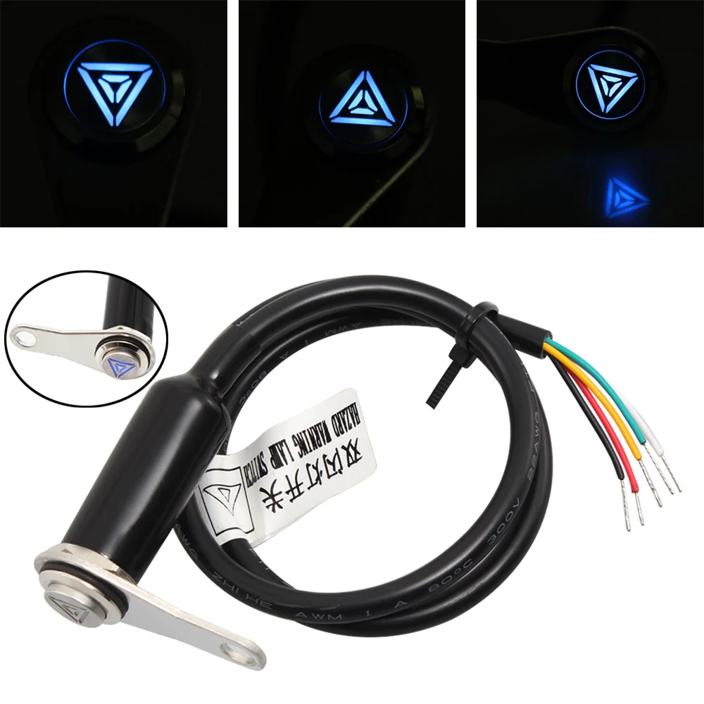 Interruttore Per Luci Di Emergenza On-Off Per Scooter A Led Per Motociclette Interruttori A Pulsante Lampeggiatore A Doppio Avviso Di Emergenza Bicicl