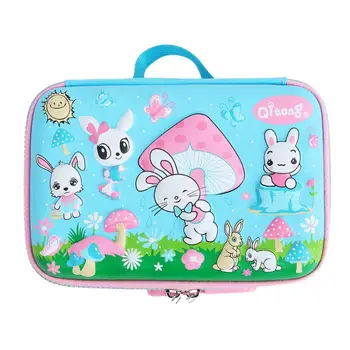 

DishyKooker Large Capacity Kids Multi Function Pencil Case Password Lock Stationery EVA Pencil Bag