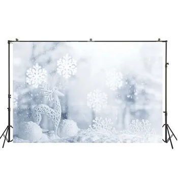 

HUAYI white dreamy snow photo shoot backdrop winter wonderland photography background studio props photo booth D-8701