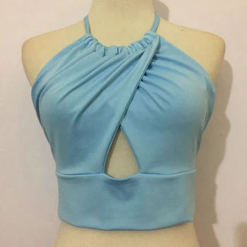 

Hot Sales New Women Ladies Sexy Bustier Vest Crop Top Tanks Solid Backless Short Vest Tanks Tops