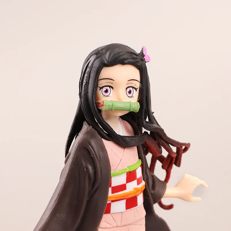 6 PCS SET Demon Slayer Kisatsutai Action Figures Cute Dolls For Desk Window Decorated Anime Toy