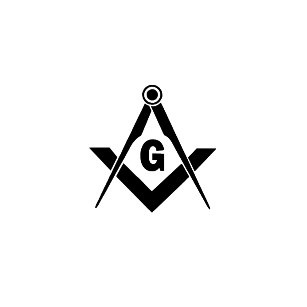 

Creative PVC 13cm X 13cm Car Sticker Masonic Freemason Decal Reflective Compass Square Decor Waterproof Motorcycle Accessories