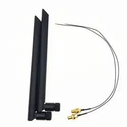 2 x 4dBi Dual Band M.2 IPEX MHF4 U. fl RP-SMA антенна WiFi Набор для Intel 9260 9560 8265 8260 7265 7260 NGFF M.2 карты