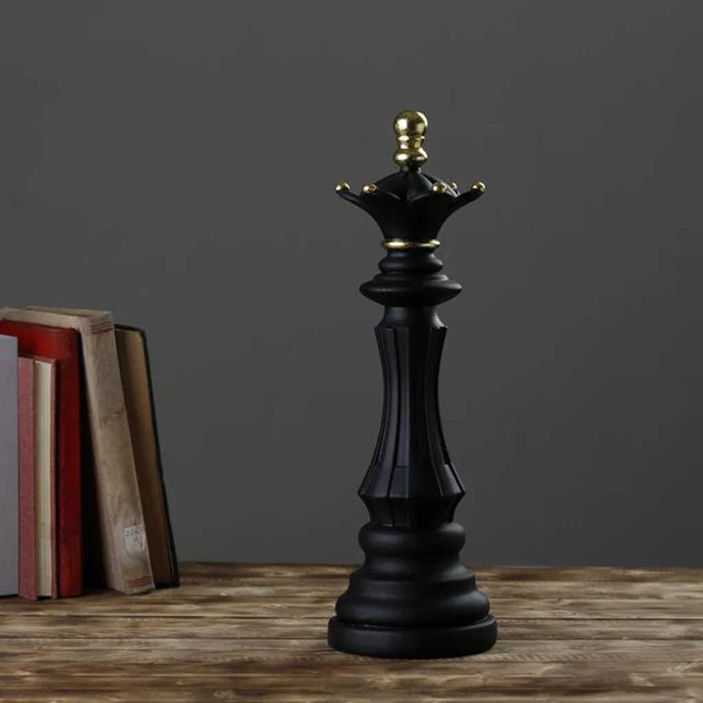 Simulado xadrez ornamentos de guerra cavalo rei rainha xadrez loja de casa  escola criativo macio-encaixe arte decoração moderna chessmen - AliExpress