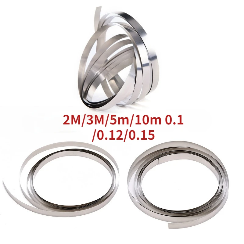 

2M/3M/5m/10m 0.1/0.12/0.15 Nickel Plated Strip Tape For Li 18650 Battery Spot Welding Compatible For Spot Welder Machine