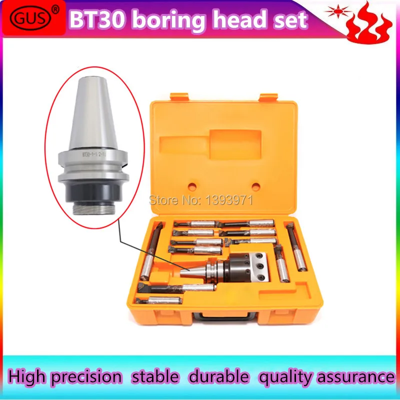 

GUS BT30 taper, F1-18 75mm boring head with BT30 shank and 12pcs 18mm boring bars, boring head set, F1 boring head
