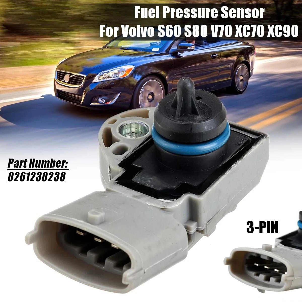 Датчик давления топлива #0261230238 31272730 подходит для Volvo S60 S80 V70 XC70 XC90 2004-2015 запасные
