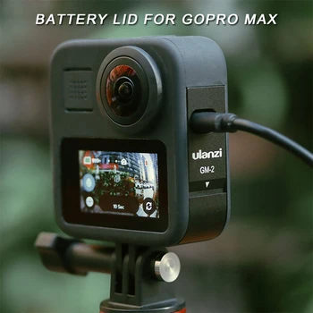 

Aluminum Battery Cover Case Rechargeable Side Cover with Charging Port For Gopro Max 360 Action Camera Accessories Durable