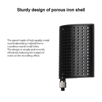 

Foldable Microphone Acoustic Isolation Shield Acoustic Foams Panel Studio for Recording Live Broadcast Microphone Accessories