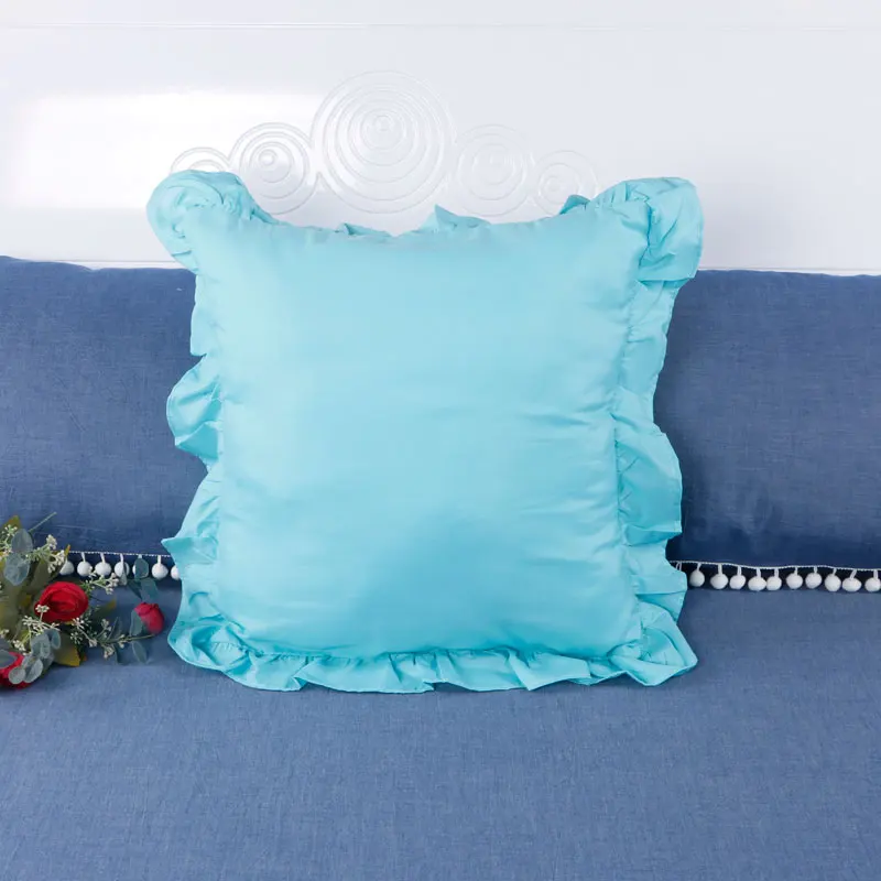 (HANYUE)The New Style Of Pure Color Frilly Wool Pillow Is Available In A Variety Of Colors outdoor seat cushions Cushions