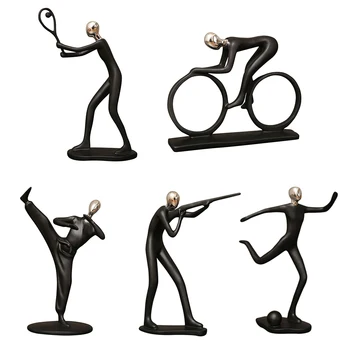 

Bicycle Statue Champion Cyclist Sculpture Figurine Resin Modern Abstract Art Athlete Bicycler Figurine Home Decor