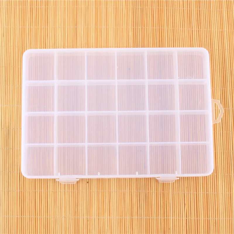 Caja de almacenamiento ajustable transparente para fabricación de joyas, accesorios de pulsera, contenedor de cuentas sueltas, color blanco, 37 estilos