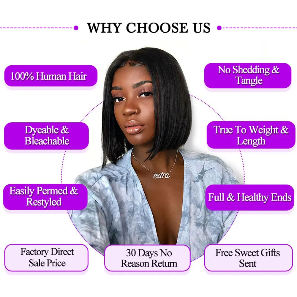 Парики на сетке спереди для женщин короткие прямые бразильские искусственные