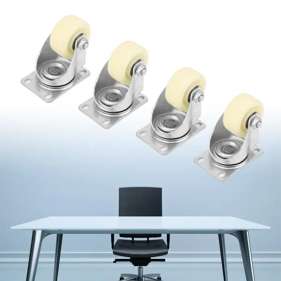 

4Pcs 2.5in Caster Wheels Heavy Duty Furniture Universal Nylon Casters Maximum load 80kg