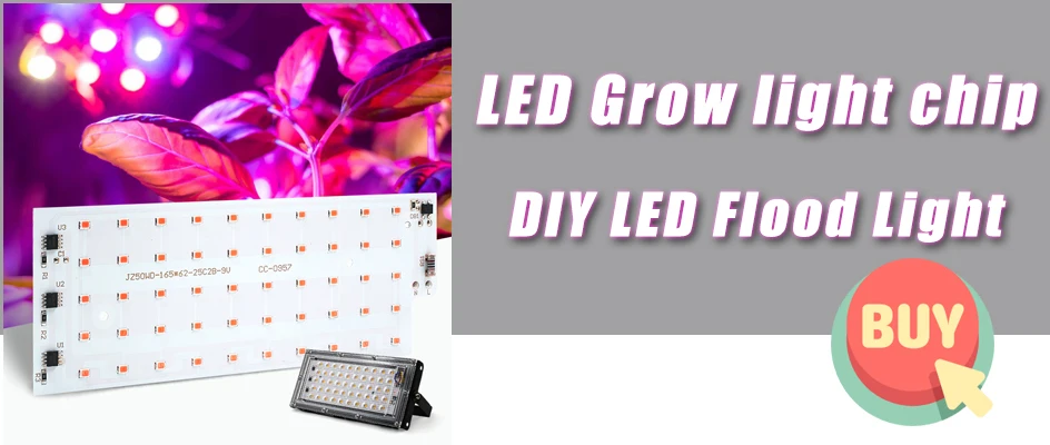 Description Picture 3 of item2pcs/Lot 50W LED Grow Lights AC 220V Full Spectrum Phytolamp Full Range LED Lamps For Plants SMD 2835 Growth Flower Light Indoor