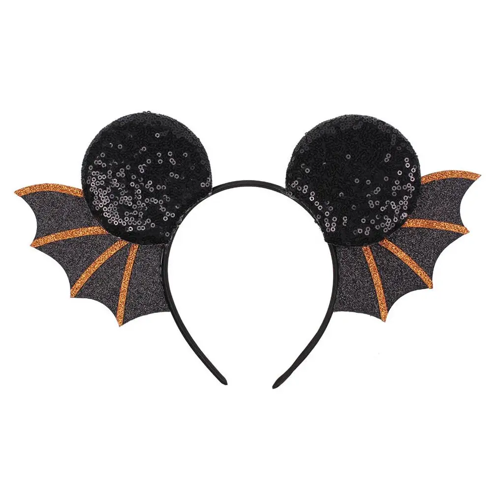 10 шт./лот DIY Крылья летучей мыши Hallowen обруч для волос Блестящий дьявол головные
