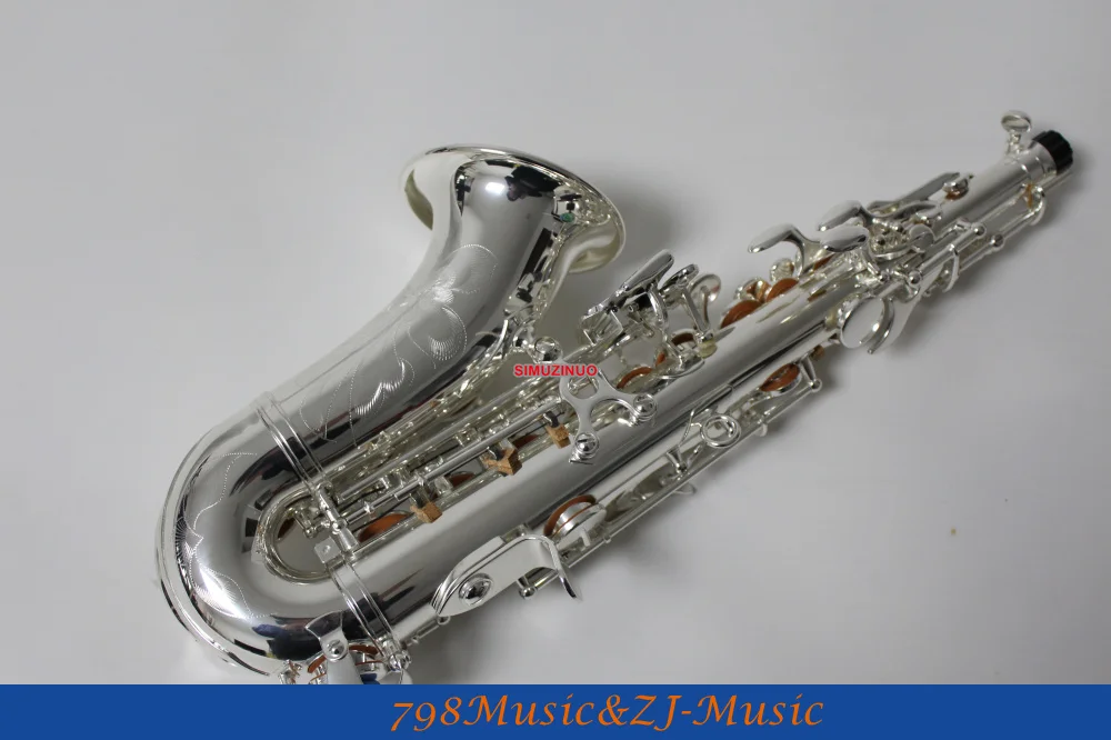 Профессиональный Серебряный никель сопрано саксофон Eb sax черный корпус ключ высокий F# W/чехол бесплатно LORICO кольцо саксофона немой L-RS