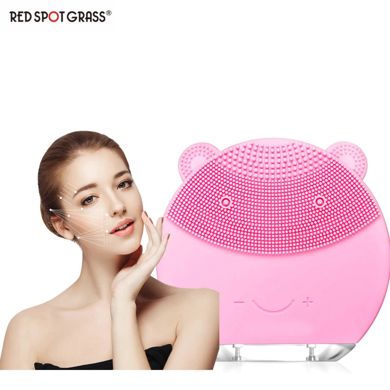 

Skin care Mini Electric Facial Cleaning Massage brush sonic face washing Tools Waterproof Silicone Face Cleaner Dirt Remove