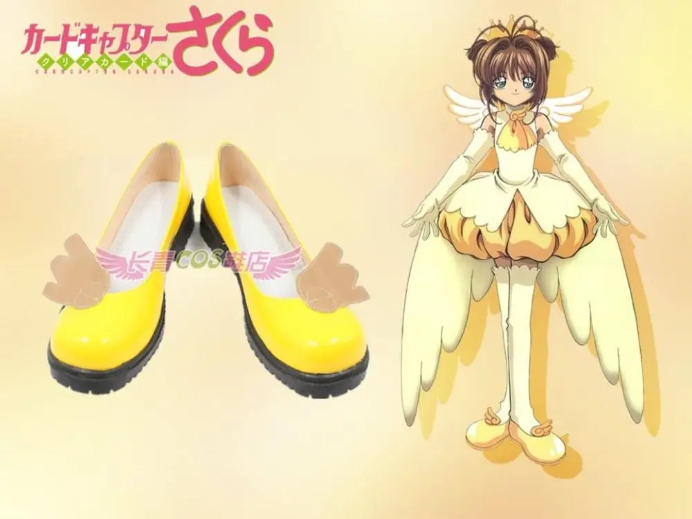Новинка; обувь для костюмированной вечеринки в стиле аниме «Cardcaptor Sakura Kinomoto Sakura»; обувь ангела; форменная обувь для девочек; обувь для вечеринки на Хэллоуин; Размеры 35-43