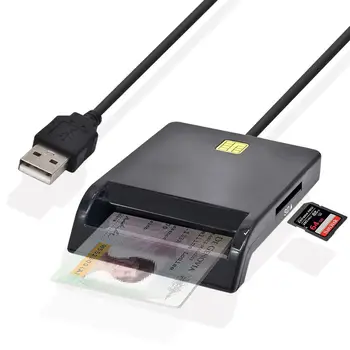UTHAI USB SIM 스마트 카드 리더, 은행 카드 IC/ID EMV SD TF MMC 카드 리더, 윈도우 7 8 10 리눅스 OS용 USB-CCID ISO 7816, X02 상품 이미지