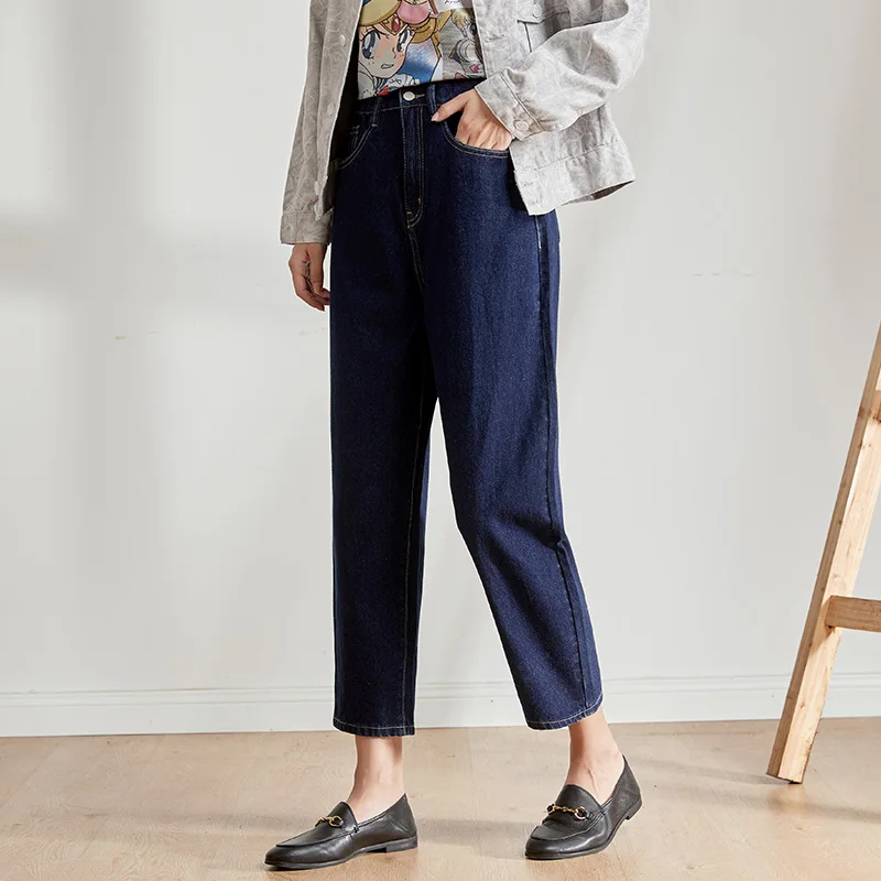 Женские классические широкие джинсы LEIJIJEANS, крутые прямые джинсы свободного покроя в уличном стиле с высокой посадкой, новая модель на осень и зиму