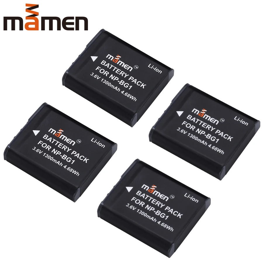 Аккумуляторная батарея Mamen 4 шт цифровой аккумулятор для SONY DSC W130 W210 W220 W300 H10 H50 H70