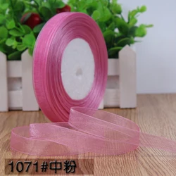 Elegant 45m Organza Satin Ribbon Roll for DIY Crafting and Gift Decoration (In pink)