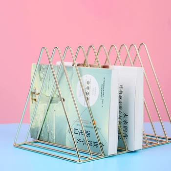 

Desktop Storage Small Bookshelf Nordic Ins Metal Storage Rack Simple Desk Surface Storage Rack Creative Organize Bookshelf