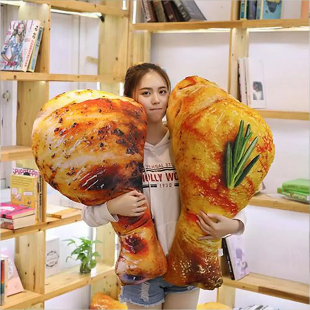 60/70 90 см 3D негабаритных курица подушка для ног Новые короткие плюшевые ботинки