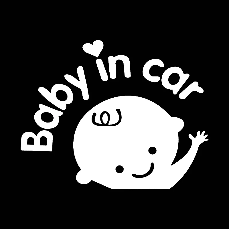 Car Sticker 17cm15cm Baby In Car Waving Baby On Board Funny Decal Reflective Laser Vinyl Sticker 3D Car Styling (1)