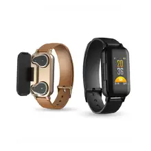 T89 Смарт часы с TWS 5,0 Bluetooth наушники Здоровье Фитнес браслет пульсометр спортивный автоматизированный Браслет Смарт часы для мужчин
