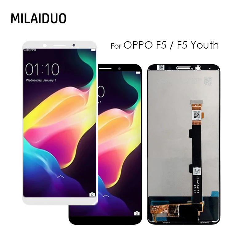 Для Oppo F5 Полный ЖК-дисплей+ кодирующий преобразователь сенсорного экрана в сборе для Oppo F5 Youth CPH1723 CPH1725 ЖК-замена