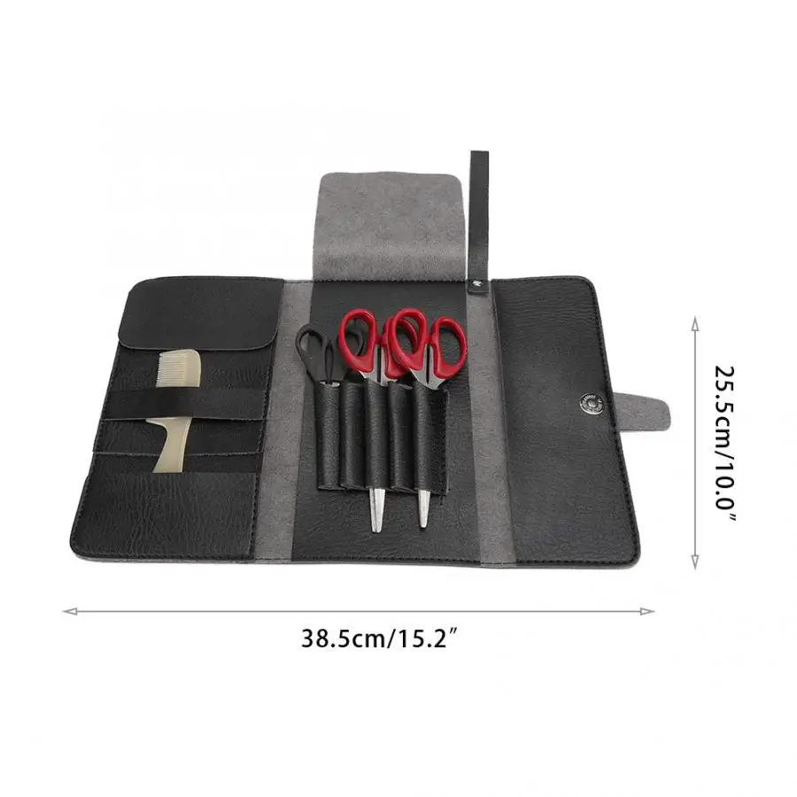 Professional Accessories Hairdresser Multi-Functional Scissors Hair Comb Handbag Clips Hairdressing Tool Storage Bag Black