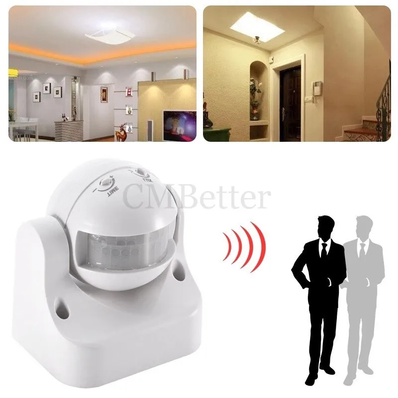 110-240V 50Hz 180 Degree Outdoor Security PIR Infrared Motion Sensor Detector Movement Switch 12 Meter Free Shipping(1pc CM029 (2)